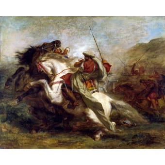 РЕПРОДУКЦИИ НА КАРТИНИ Сблъсък на мавритански конници (1844)